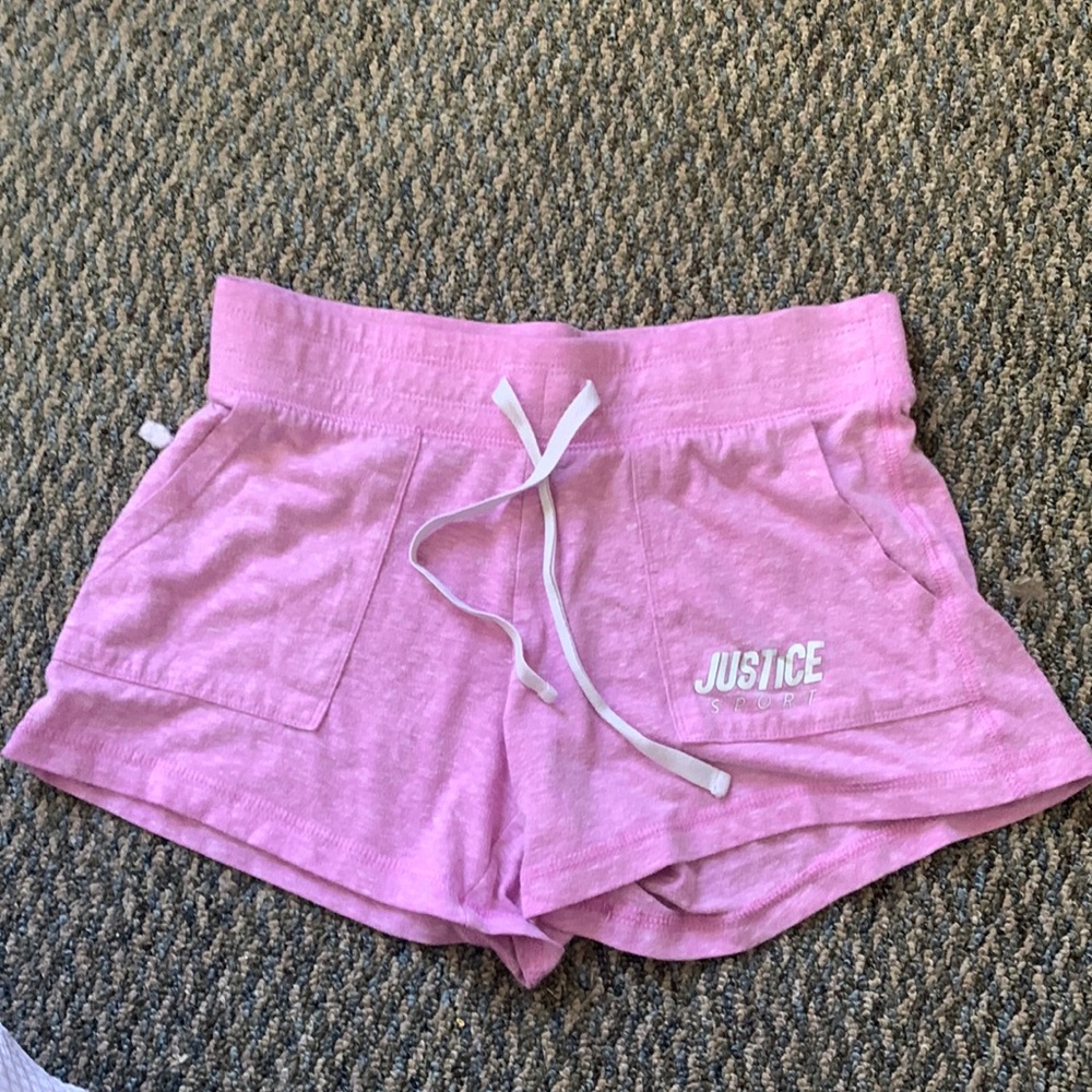 Purple/pink justice shorts